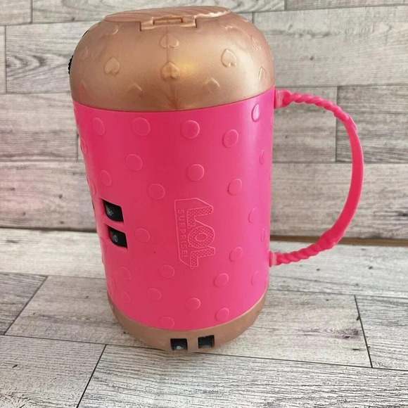 ~LOL Surprise ~~Empty Hot Pink Gold Case Bullet Shape purse 6.5 inch - Picture 4 of 4